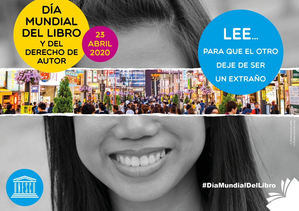 Cartel de Día Mundial del libro y del Derecho de Autor 2020