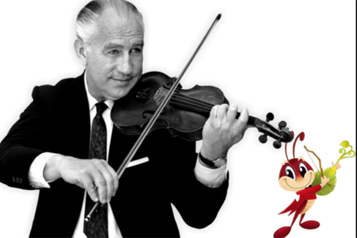 El compositor de música infantil Francisco Gabilondo Soler y Cri-Cri, el Grillito Cantor.