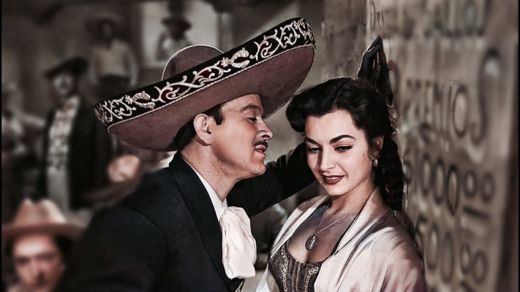 Foto de Elsa Aguirre con Pedro Infante.
